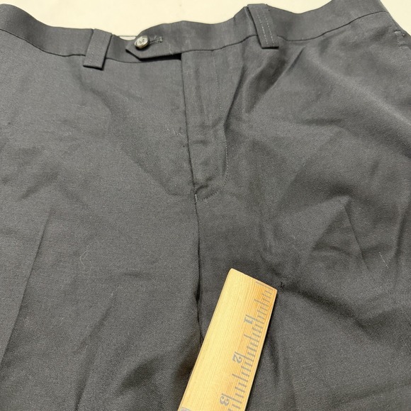 Lauren Ralph Lauren Wool Cashmere Dress Pants Mens Black Flat Front *Defects* - Picture 7 of 14